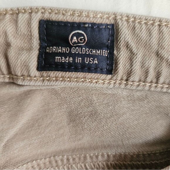 AG Adriano Goldschmied Jeans Womens 28R (30x27.5) Tan Stevie Ankle Slim Soft GUC - Picture 3 of 11